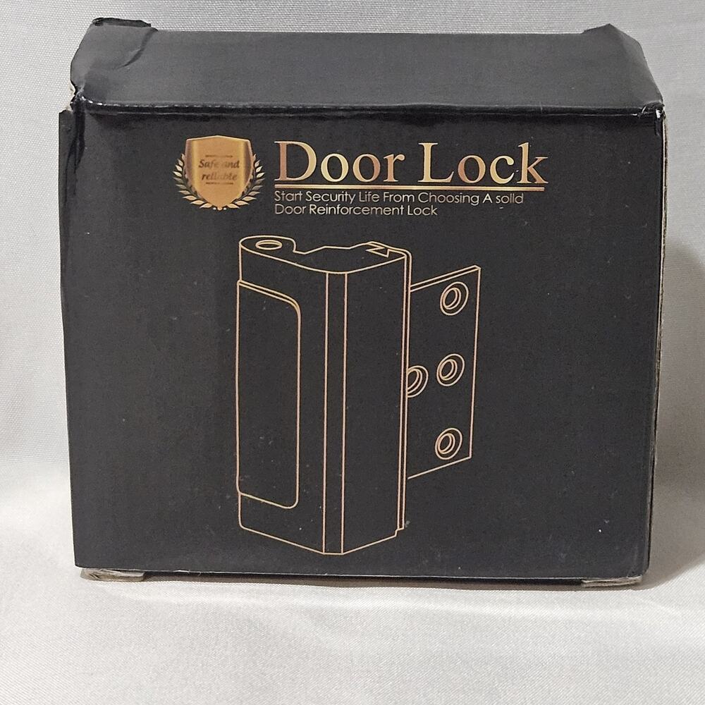 Husfunov 4 Pack Home Security Door Reinforcement Locks Silver Childproof New